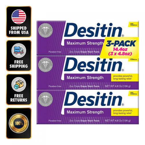 3 Pack Desitin Maximum Strength (14.4 Oz Total)