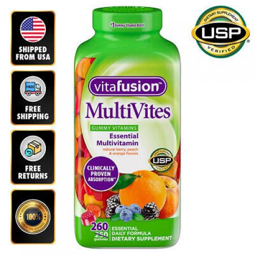 vitaFusion MultiVites 260 Gummies Gluten & Dairy Free Natural Flavors #1 EXP