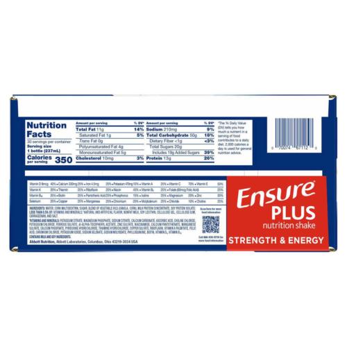 30 Ensure Original Nutrition Shake 8 Fl Oz Pack Vanilla Bottles