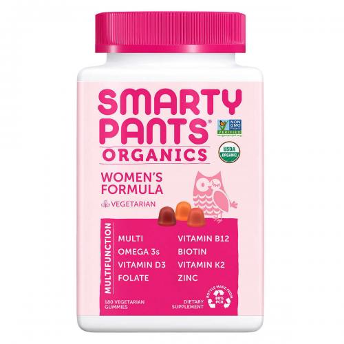 SmartyPants USDA Organic Women's Formula Multivitamin, 180 Vegetarian Gummies