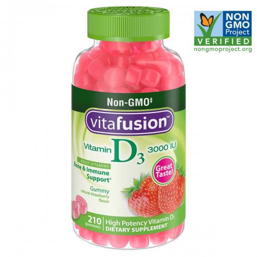 vitafusion Vitamin D₃ 3000 IU, 210 Adult Gummies