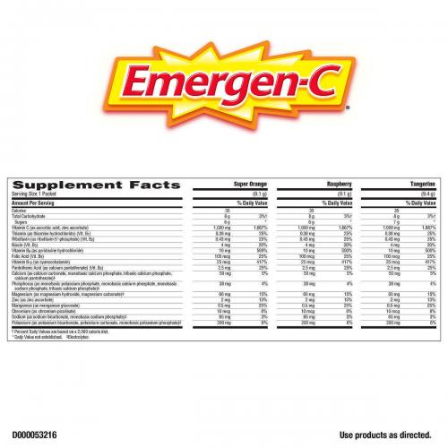 Emergen-C Vitamin C 1,000 mg. Variety Pack Drink Mix, 90 Packets