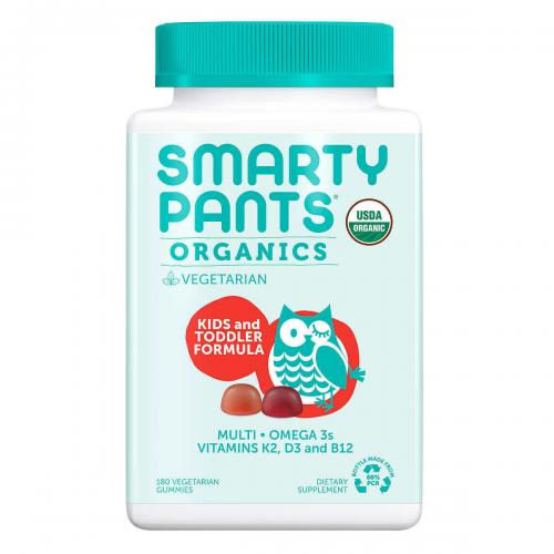 SmartyPants USDA Organic Kids & Toddler Formula Multivitamin, 180 Vegetarian Gum