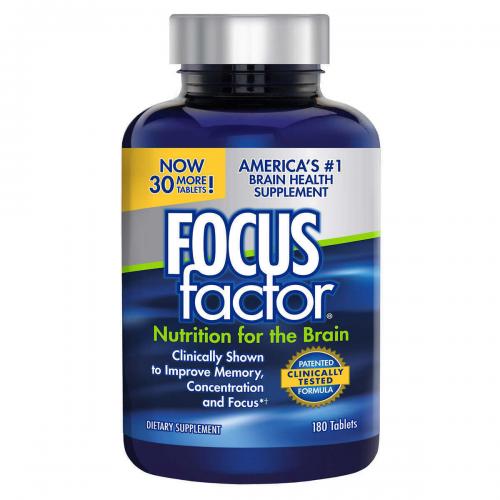 FOCUS factor Dietary Supplement, Nutrition for the Brain 180 Tablets