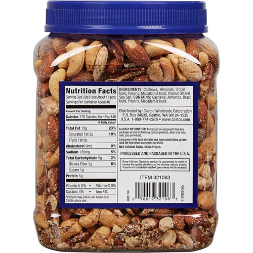 Kirkland Extra Fancy Grade Mixed Nuts 2.5 Lbs - 2 Pack