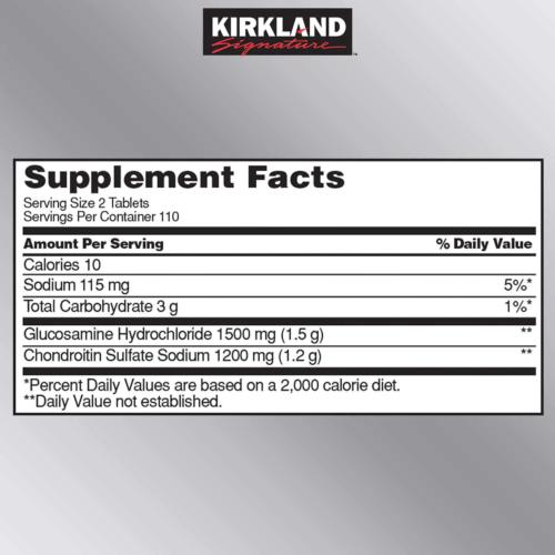 Kirkland Glucosamine + Chondroitin 220 Tabs Help Joints Cartilage No Gluten EXP