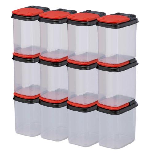 Buddeez Bits & Bolts All Purpose Storage Bins w/ Lids 12 Count Set Food Safe