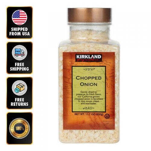 Kirkland Chopped Onion 11.7 Oz Kosher Dried Fresh Flavor Great x Soups Stews EXP