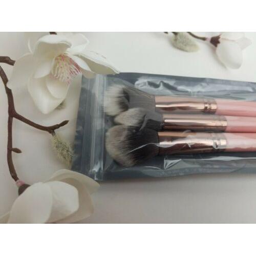 Luxie Rose 3 Piece Face Brush Set Powder Highlight Foundation 516 522 660 $42