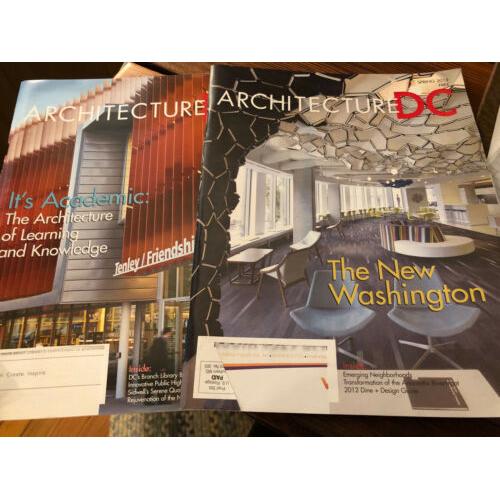 Two Copies Of Architecture DC Magazines: Spring  Of 2012 & 2013