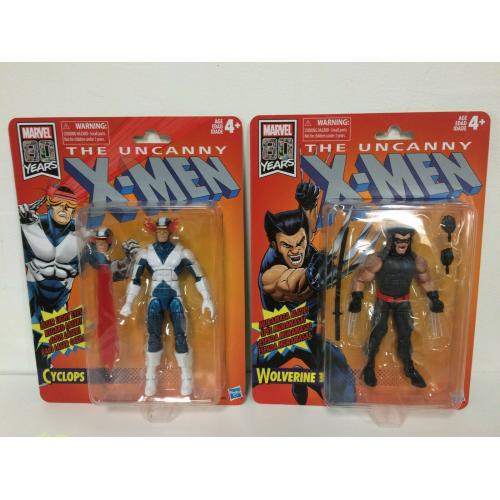 Cyclops + WOLVERINE 6 figure Marvel Legends Retro - Uncanny X-Men Classic 80th 