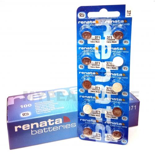 5 Renata 371 Mercury Free Silver Oxide SR920SW Watch Batteries