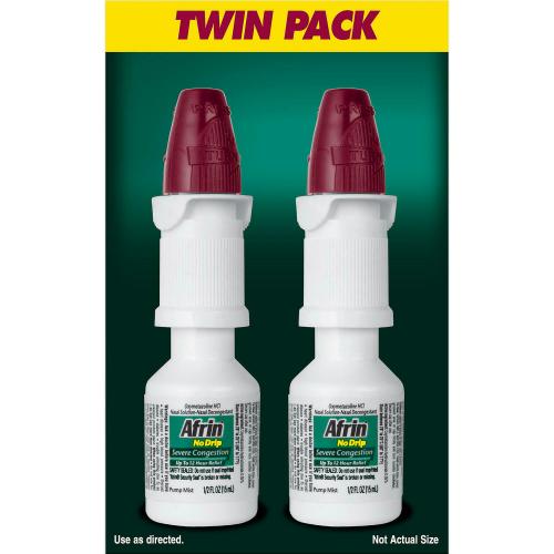 Afrin No Drip Severe Congestion Nasal Decongestant Pump Mist (20 ml each, 2 pk.)