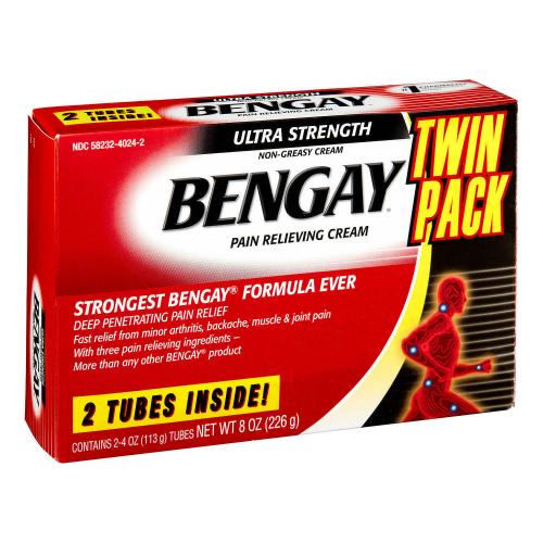 BENGAY Ultra Strength Pain Relieving Cream - 2X4oz  (Twin Pack)