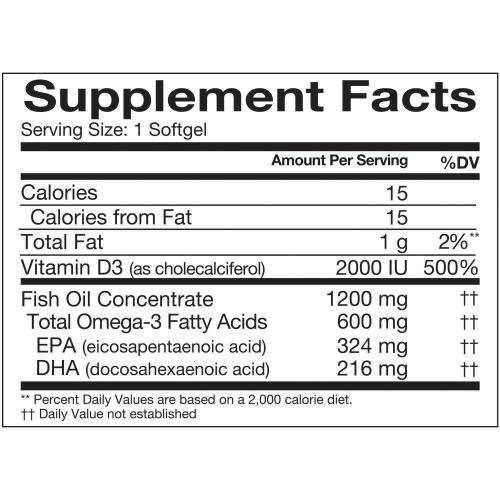 Member's Mark 1200mg Double Strength Wild Alaskan Fresh Fish Oil (200 ct.)