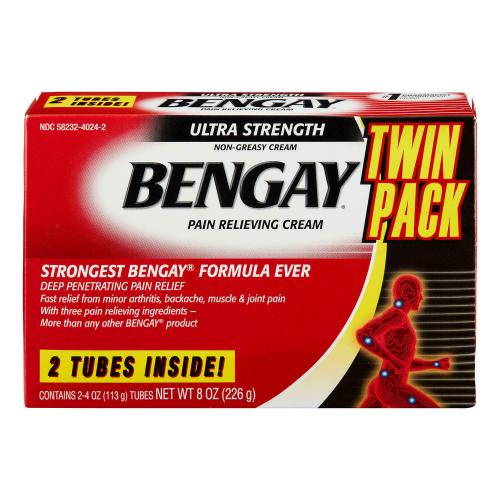 BENGAY Ultra Strength Pain Relieving Cream - 2X4oz  (Twin Pack)