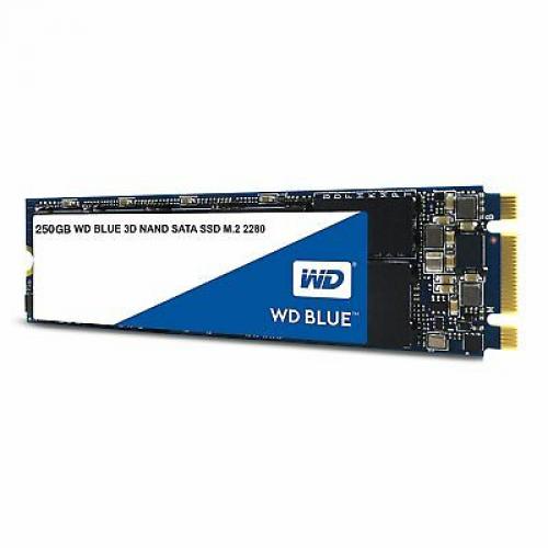 WD Blue 3D NAND 250GB PC SSD - SATA III 6 Gb/s M.2 2280 SSD - WDS250G2B0B