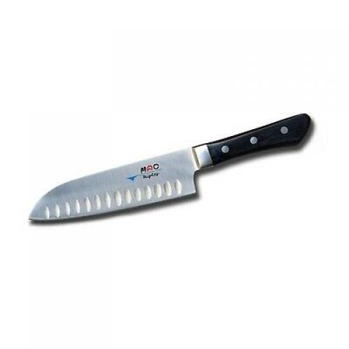 Mac Knife MSK-65 Professional Hollow Edge Santoku Knife, 6-1/2-Inch, Silver