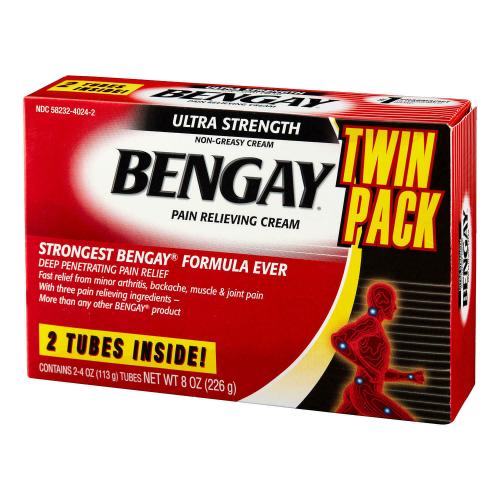 BENGAY Ultra Strength Pain Relieving Cream - 2X4oz  (Twin Pack)