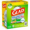 Glad Tall Kitchen Drawstring Trash Bags, ForceFlexPlus 13 Gallon 120 ct.