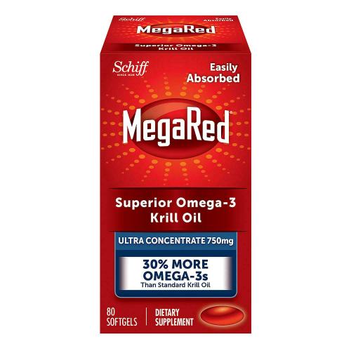 MegaRed Ultra Concentration 750mg Superior mega-3 Krill Oil (80 ct.) 30% more