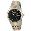 Seiko Men's SNE034 Two-Tone Solar Bluish black Dial Watch