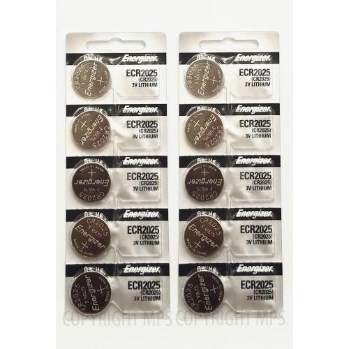 10 PCs Energizer CR2025 Lithium Coin Cell 3V Original New Batteries Exp: 2025