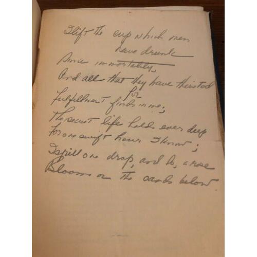 AUTOGRAPHED Magic Ring Collection of Verse 1st Revised Printing 1937 EXTRA POEM