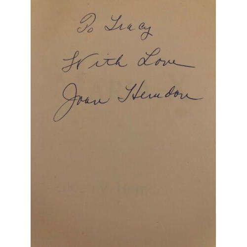 AUTOGRAPHED Maria X 1st Edition Hardcover Joan V Herndon