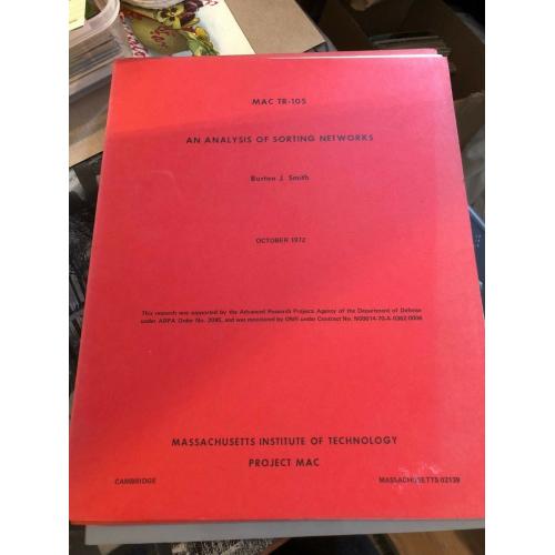 an Analysis of Sorting Networks Burton Smith MIT Mac Project