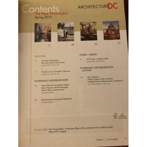 Two Copies Of Architecture DC Magazines: Spring  Of 2012 & 2013