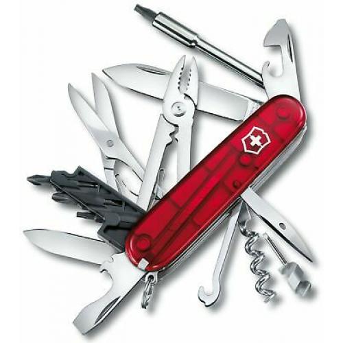 Victorinox - Cybertool 34 Swiss Army Knife (Translucent Red) 17725