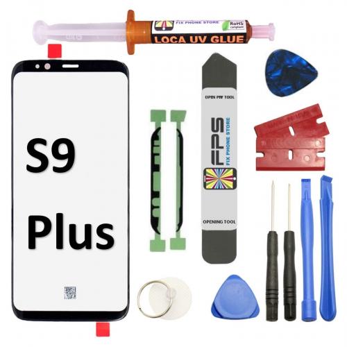 Replacement Samsung Galaxy S9 Plus OEM G965 Black Glass Lens Screen Loca UV Glue