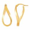 Italian-Made Figure 8 Hoop Earrings in 14K Gold