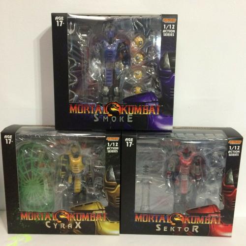 3X SET LOT STORM COLLECTIBLES MORTAL KOMBAT CYBERNETIC SMOKE + SEKTOR + CYRAX