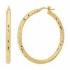 40 Mm Crystal-Cut Hoop Earrings in 14K Gold