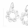 Crystaluxe Wreath Drop Earrings with Swarovski Crystals in Sterling Silver