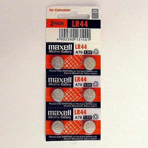 6 NEW LR44 MAXELL A76 L1154 AG13 357 SR44 303 BATTERY