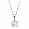 1/2 ct Diamond Composite Pendant in 10K White Gold