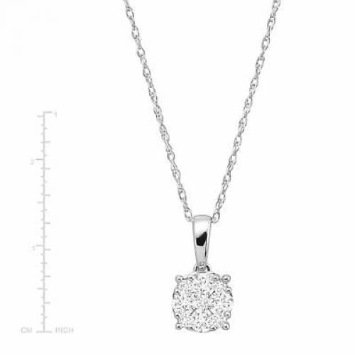 1/2 ct Diamond Composite Pendant in 10K White Gold