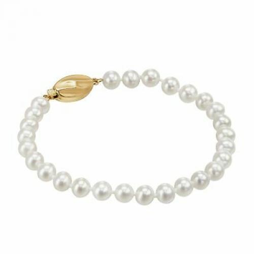 Honora 5-6 mm Freshwater Pearl Bracelet in 14K Gold, 7