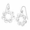 Crystaluxe Wreath Drop Earrings with Swarovski Crystals in Sterling Silver