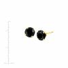 6 mm Black Cubic Zirconia Stud Earrings in 10K Gold