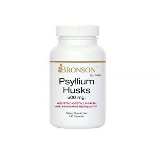 Bronson Psyllium Husks 500 mg, 240 Capsules