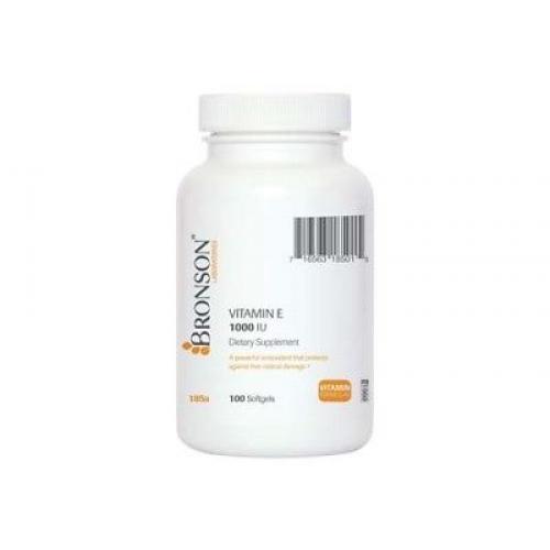 Bronson Vitamin E 1000 IU NON-GMO, 100 Softgels