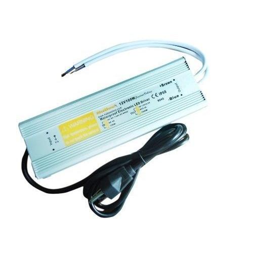 100 Watt Waterproof LED Power Supply Driver Transformer 120 to 12 Volt Dc Output