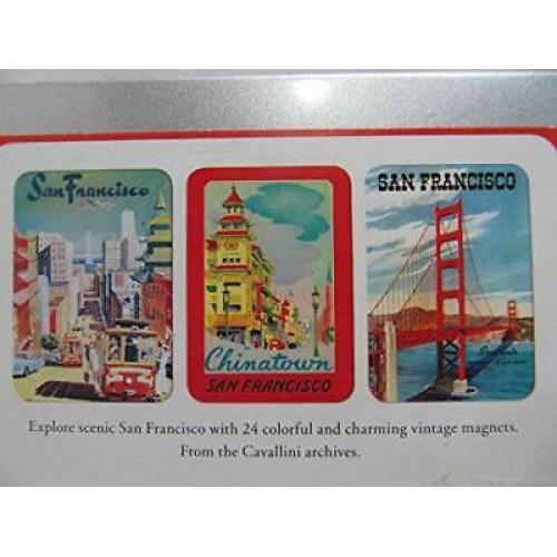 Cavallini San Francisco 24 Assorted Magnets