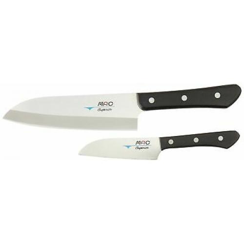 Mac Knife SK-201 Superior Santoku Knife, Set of 2, Silver