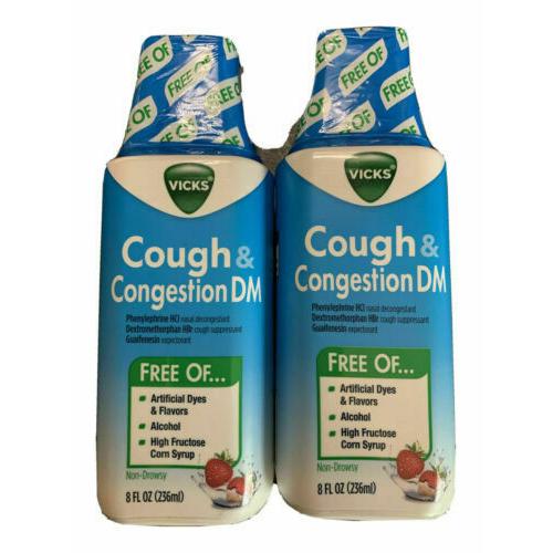  2 VICKS Cough & Congestion DM, Decongestant & Cough Suppressant