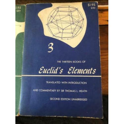 3 Vol Thirteen Books Euclids Elements Vol1 Iii Vol 2 Iii Ix Vol 3 X Xiii - 